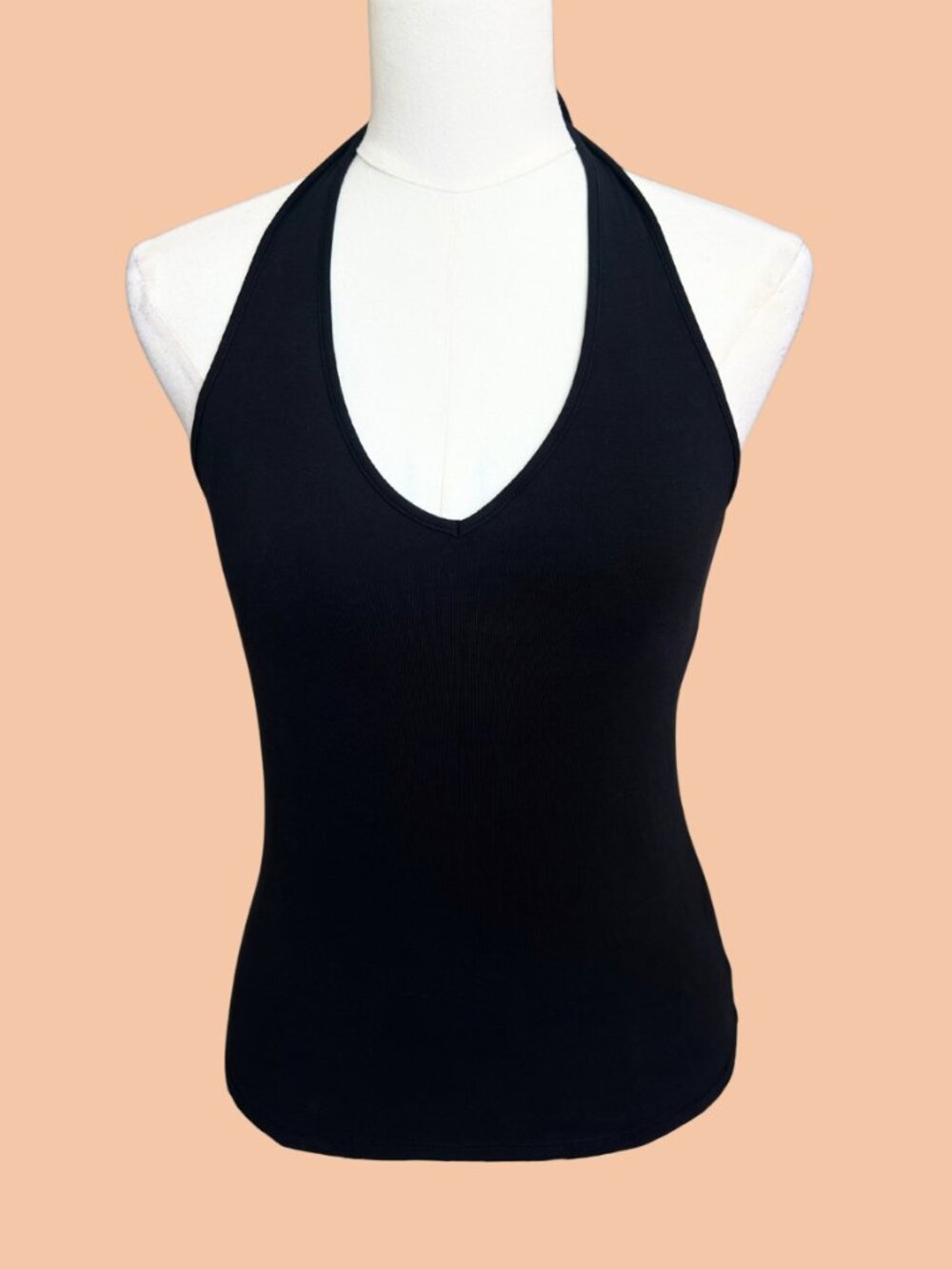 GAP Black Halter V-Neck Tank Top